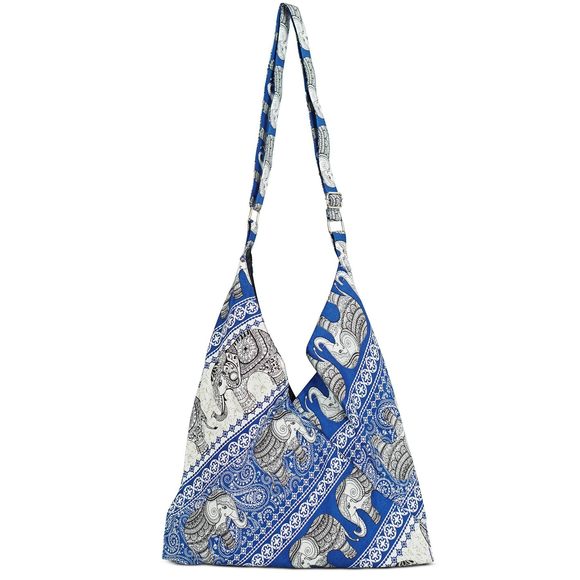 Shoing Bag Tote Bags Crossbody Sling Travel Bag Japaness Silk Elephant ^-^ - Picture 1 of 5
